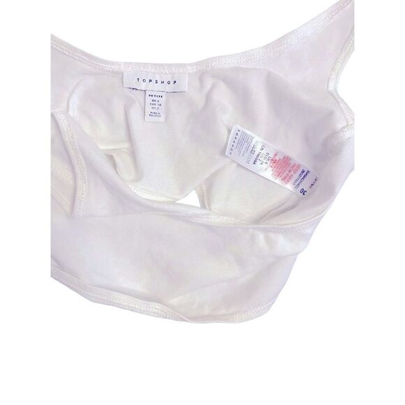 Topshop  White Crop Top Petite Size 2 NWT - Picture 3 of 4